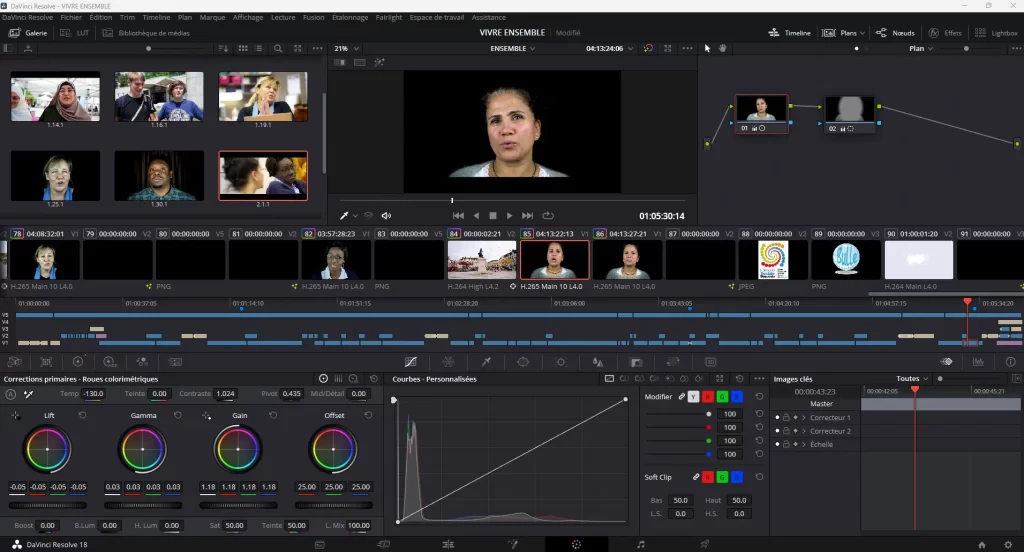 Etalonnage Davinci resolve