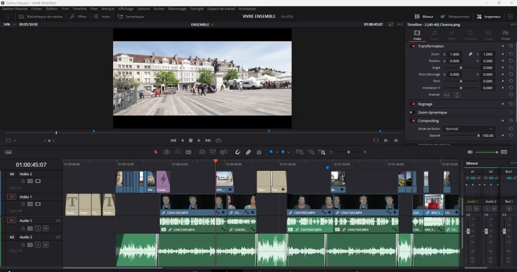 Montage video gratuit davinci resolve